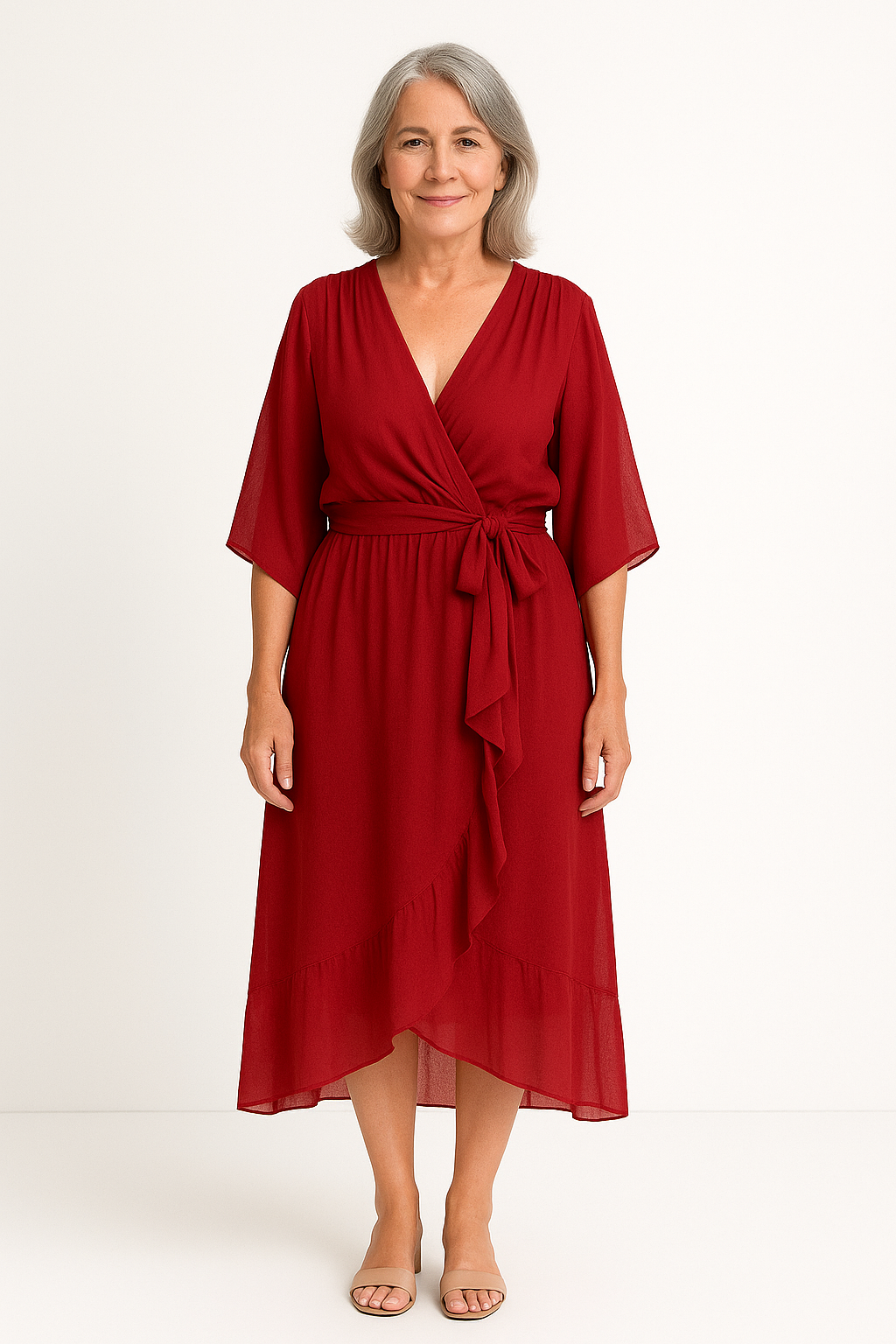 Claire™ | Tie-Waist Midi Dress