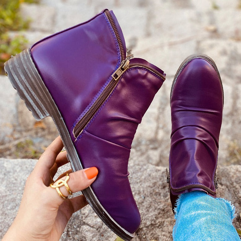 Women's zip-up ankle boots