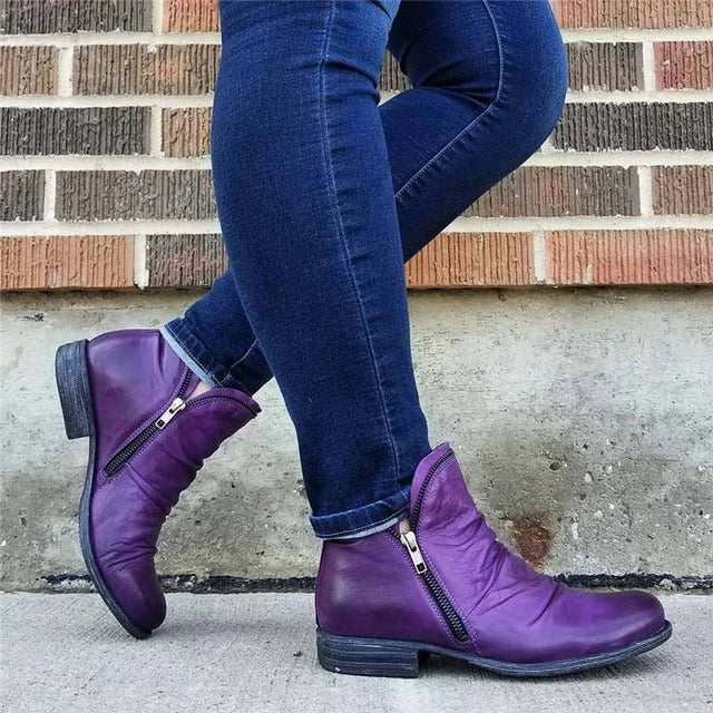 Women's zip-up ankle boots